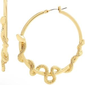 Betsey Johnson Snake Hoop Earrings